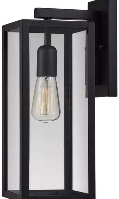 Globe Electric Vintage 1-Light Matte Black Hurley Wall Sconce
