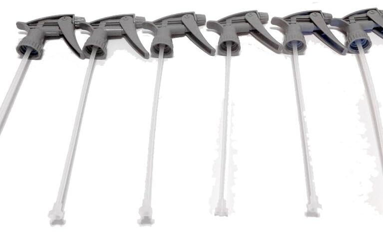 Tolco 28mm Gray Chemical Resistant Spray Head 9-1/4" Dip Tube (6-Pack)