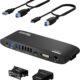 Plugable USB 3.0 Universal Docking Station for Windows, macOS, ChromeOS (Dual HDMI Monitors or DVI/VGA, Gigabit Ethernet, Audio, 6 USB Ports) - Horizontal