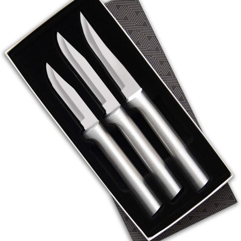 Rada Cutlery 3-Piece Paring Knife Galore Knife Gift Set , Silver Handles