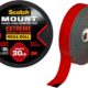 Scotch-Mount Double Sided Mounting Tape Heavy Duty, Black Extreme Mounting Tape, 1 Roll Adhesive Tape, 1 in x 400 in Wall Tape (33.3ft), Our Strongest Tape For Our Toughest Jobs (414H-Long-DC)