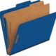 Pendaflex® Classification Folders, 2 Dividers, 2" Fasteners, Letter, Dark Blue, 10/Box (24132P)