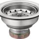 Moen Kitchen Sink Stainless Steel Basket Strainer with Drain Assembly, 3-1/2 Inch Sink Drain Stopper Plug, 22036