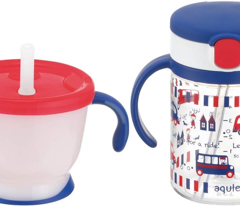 Richell Straw mag Set Navy 6 Months~