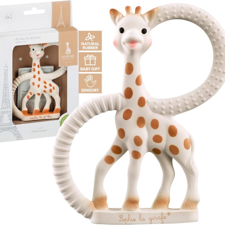 Sophie la girafe | Teething Ring | Made from Natural Rubber | Designed for Teething Babies | Awaken All 5 Senses | Easy to Clean