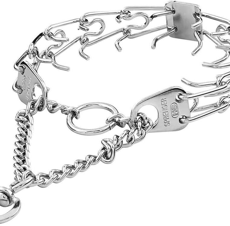Herm Sprenger 2.25 Chrome Pinch / Spike / Prong Collar Small
